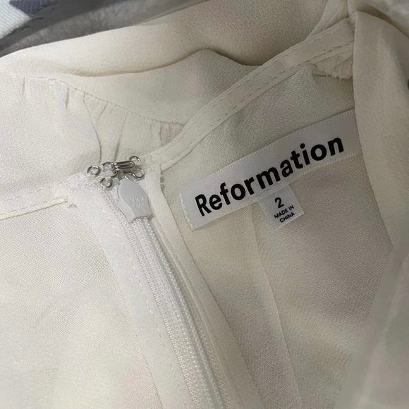 NWT Reformation Laurelei Dress Ivory - Picture 6 of 7